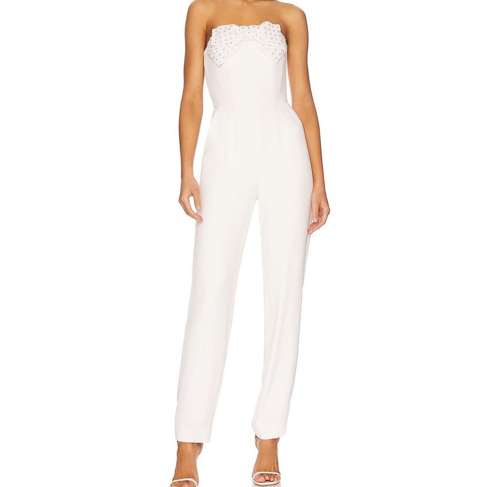 Saloni Sabine White Jumpsuit